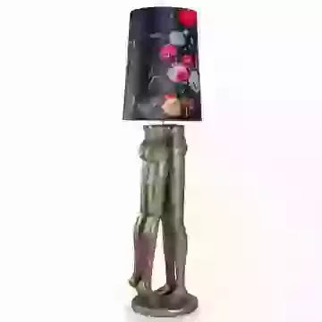 Silver Floral Lovers Lamp